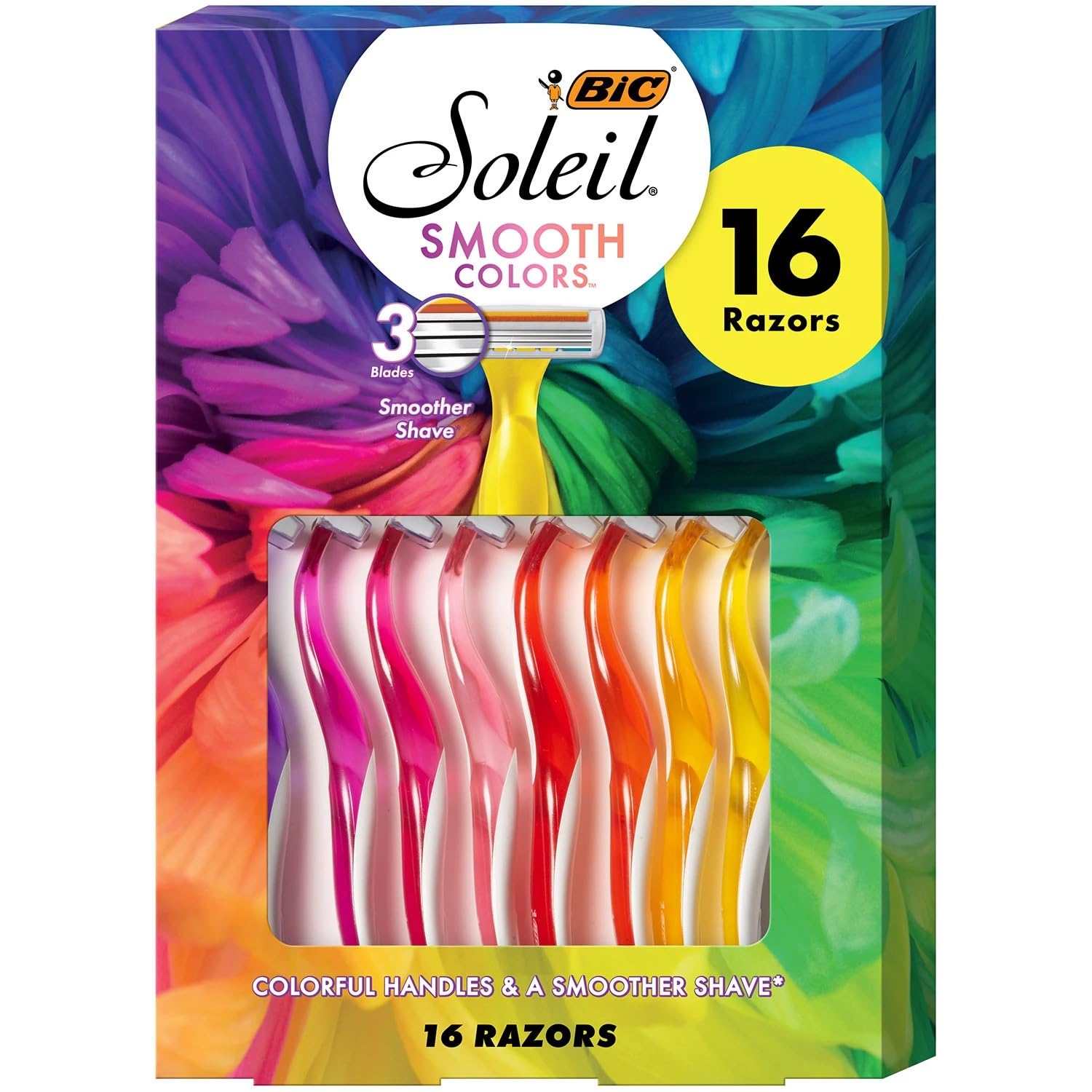 BIC Soleil Color Collection Women's Disposable Razors, 16 Count