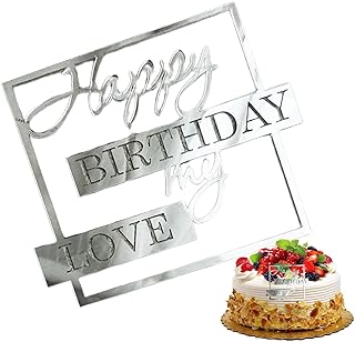 Happy Cake Topper - Novelty Unique Cake Insert,My Love Cake Decoration Lover Cake Topper Acrylic Cake Topper