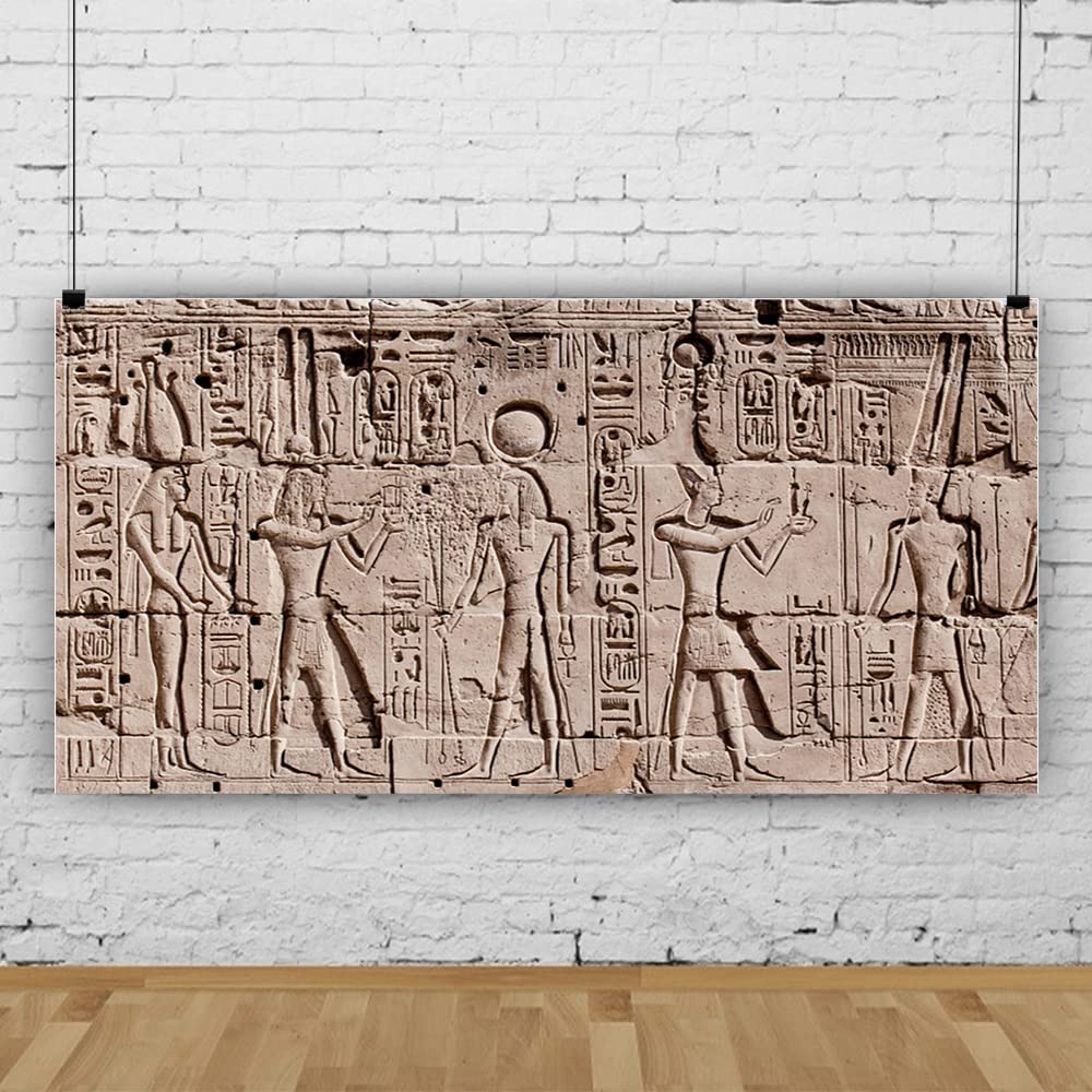 Ägyptische Schriftrollen-Hintergrundplane 3x2,5 M – Vinyl-Fotohintergrund Für Studio, Party, Wanddekor Mit Pharaonen-Motiv