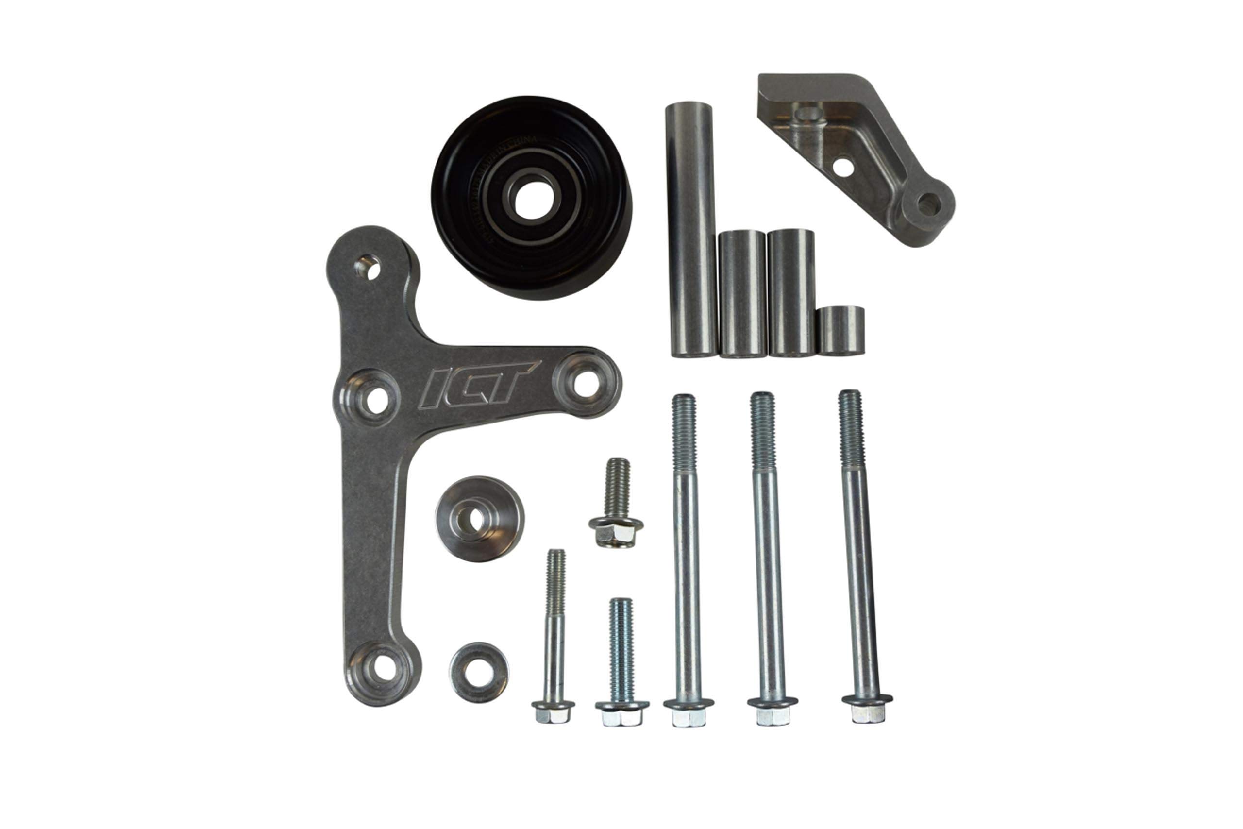 ICT Billet LS Truck Alternator Bracket Low Mount Complete w/Idler