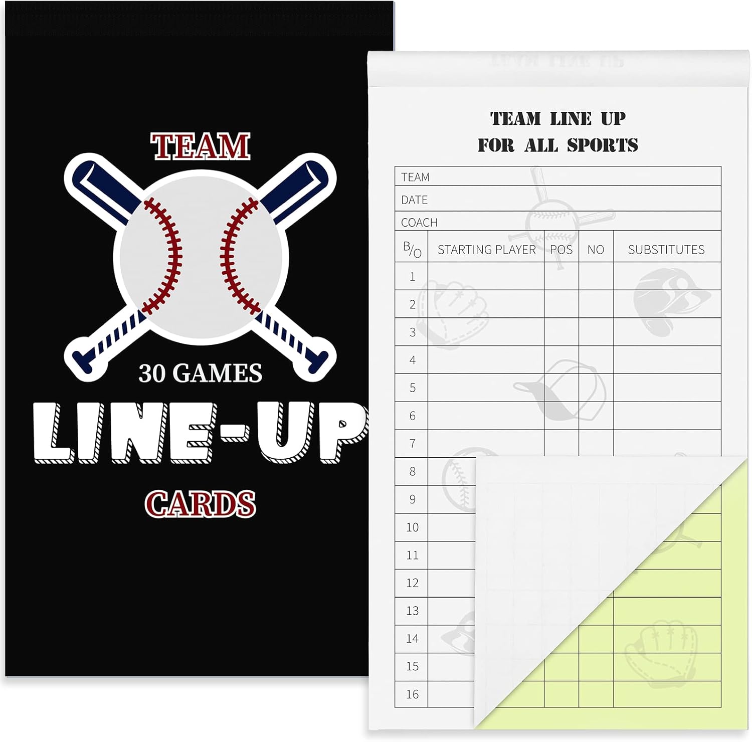 Buy Junkin 2 Pack Baseball Softball Lineup Cards, 4.53 x 7.87 Inch