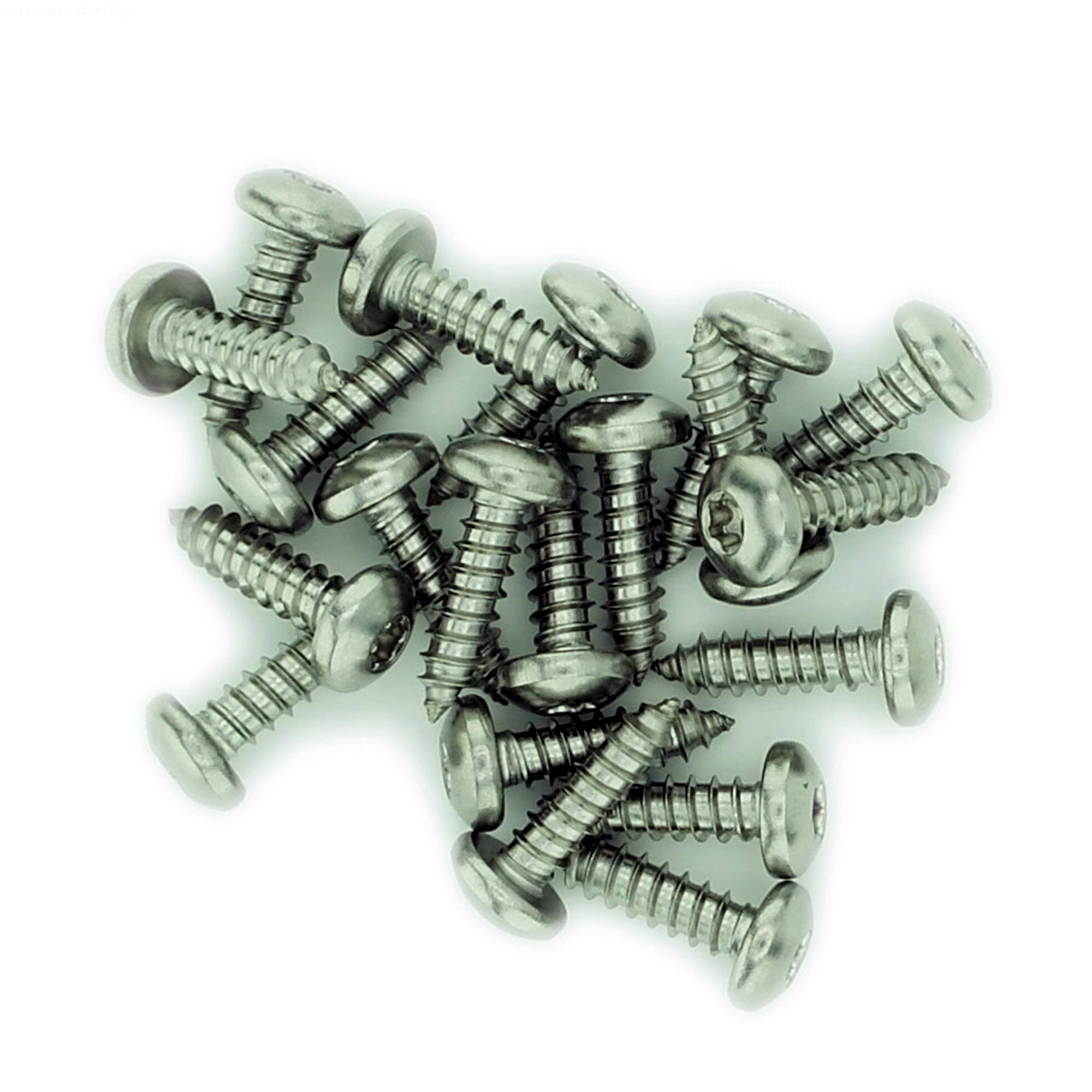 Singularity Supplies No.4 X 0.625 (2.9Mm X 16Mm) Tx Pan Self-Tapping Screw - Stainless Steel (A2) (Pack Of 20)