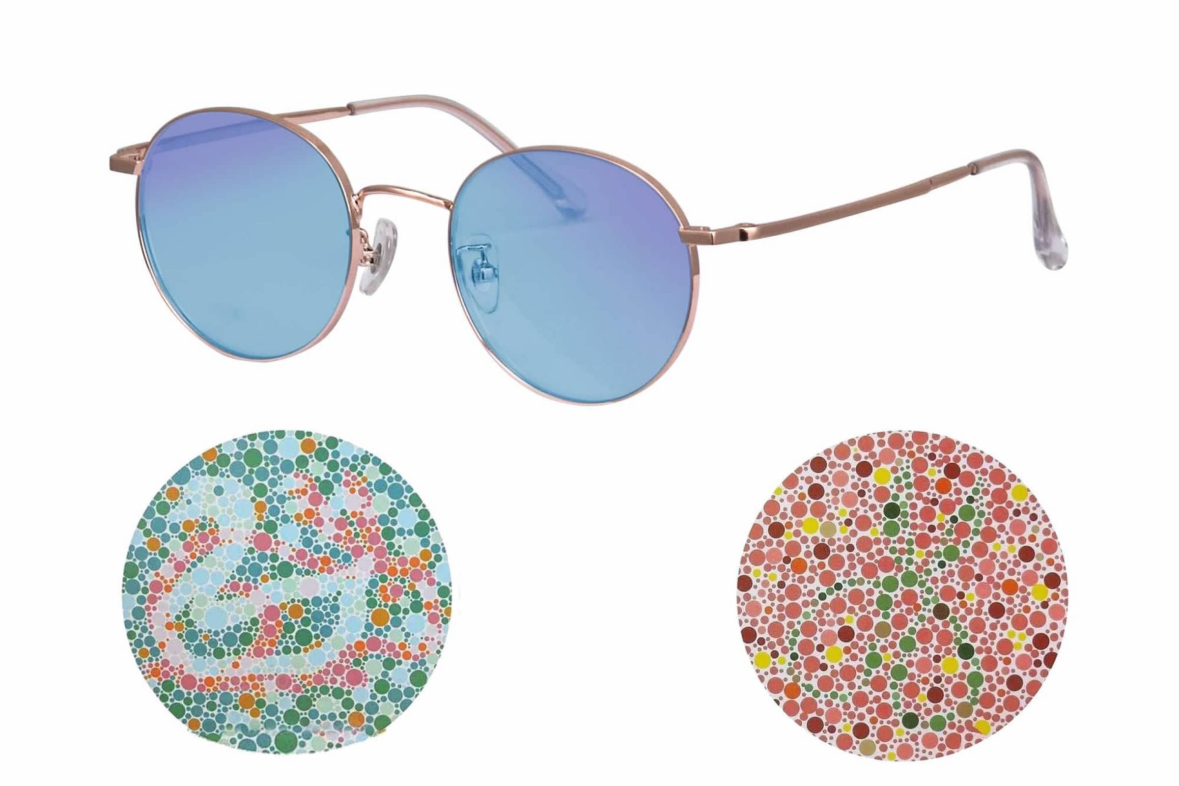 SHINU Kolorowe okulary do ślepoty dla mężczyzn oprawka tytanowa kolor oślepiane okulary przeciwsłoneczne kolorowe, które sprawia, że ludzie widzą-NCB8011, C1, M