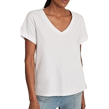 REISS Womens' Luna Cotton V Neck Tee
