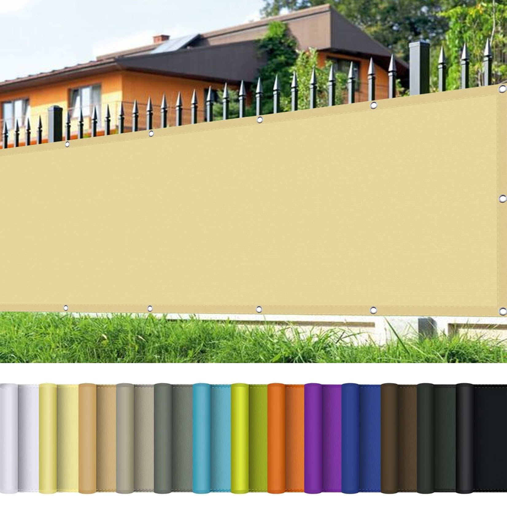 Toldo vela impermeable que bloquea 98% UV con cuerda incluida para sombra de patio