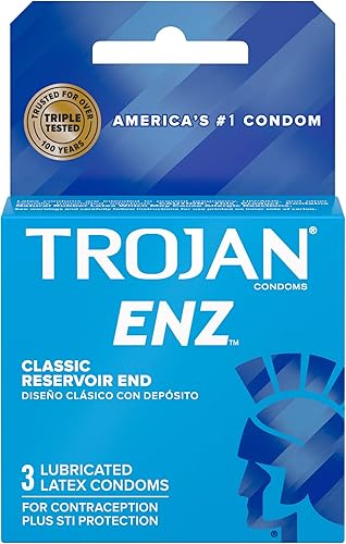 Trojan Preservativos lubricados ENZ, 3 unidades (paquete de 6)