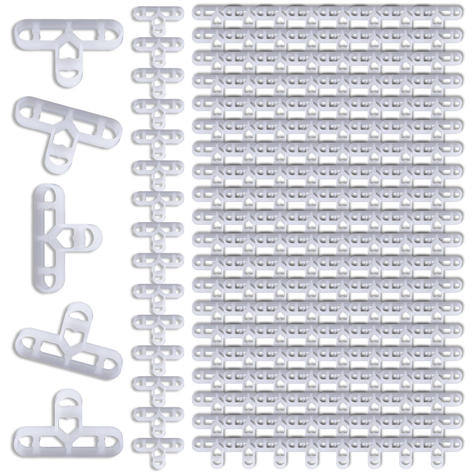 200 Pieces Practical 10mm 3/8 Inch Clear Flooring Spacers Accessory for Bricklaying and Deck Board Leveling Solution Flooring Spacers