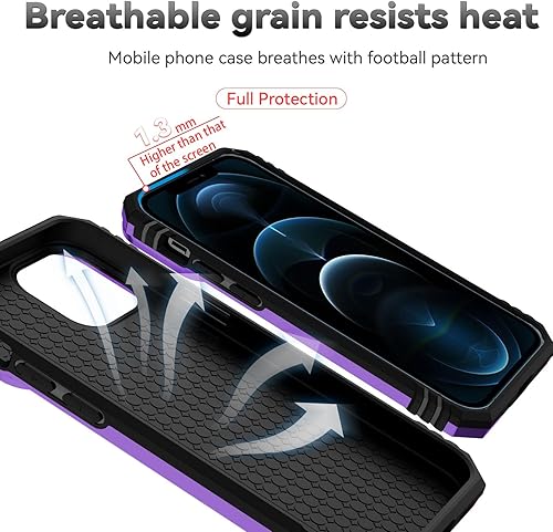 Miniatura 8 de Funda para iPhone 12 Mini con cubierta para lente de cámara, protector de pantalla HD, doble capa de protección contra caídas de grado militar,