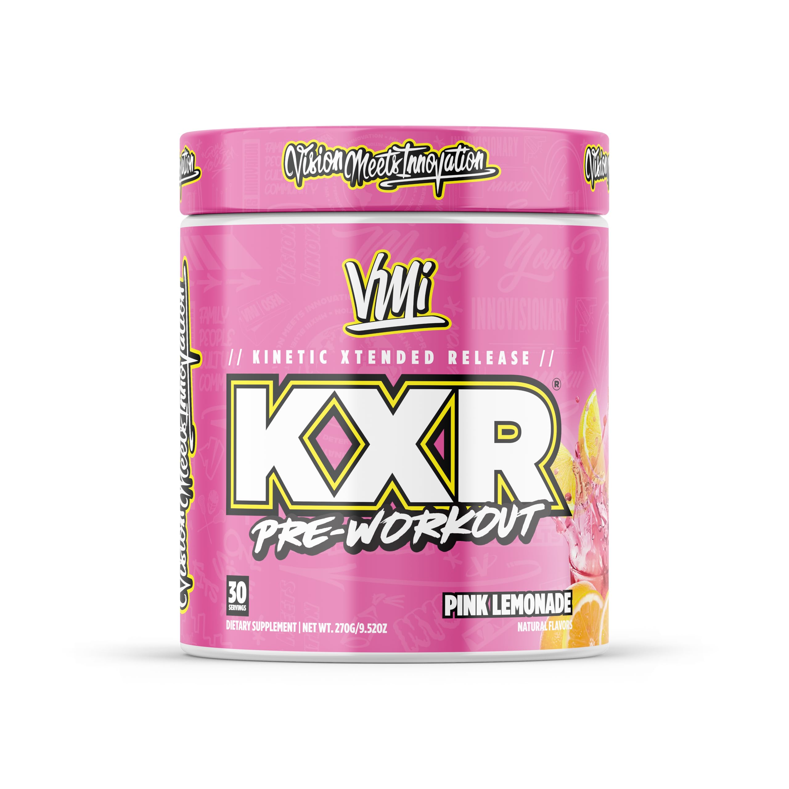 KXR Pre-Workout Energy Powder | Intense Energy Pre-Workout Drink for Men and Women| Improves Performance - Enhanced Focus &amp; Increased Endurance | 30 Servings (Original Pink Lemonade)