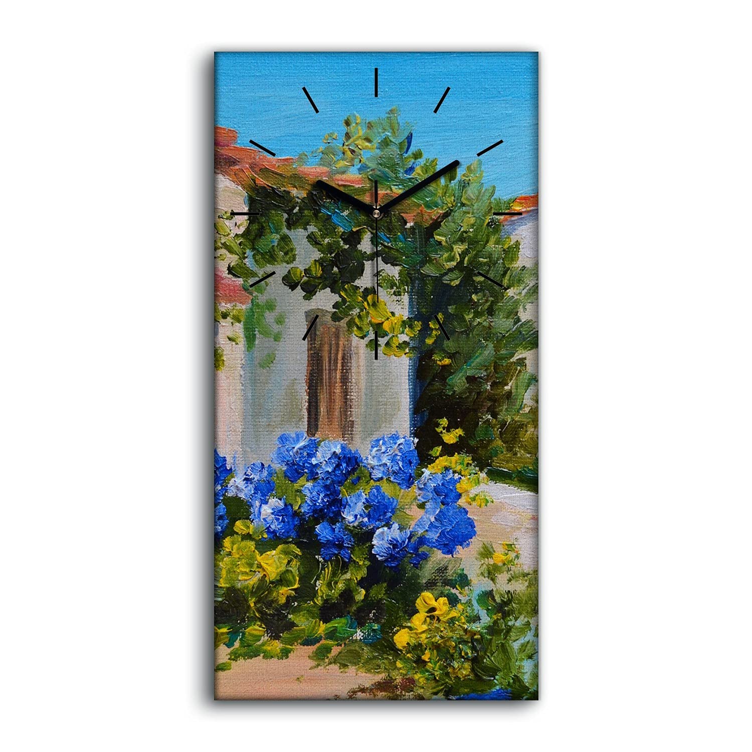 Horloge sur Toile Décoration Salon Chambre Image Art Moderne Coloray 30x60cm