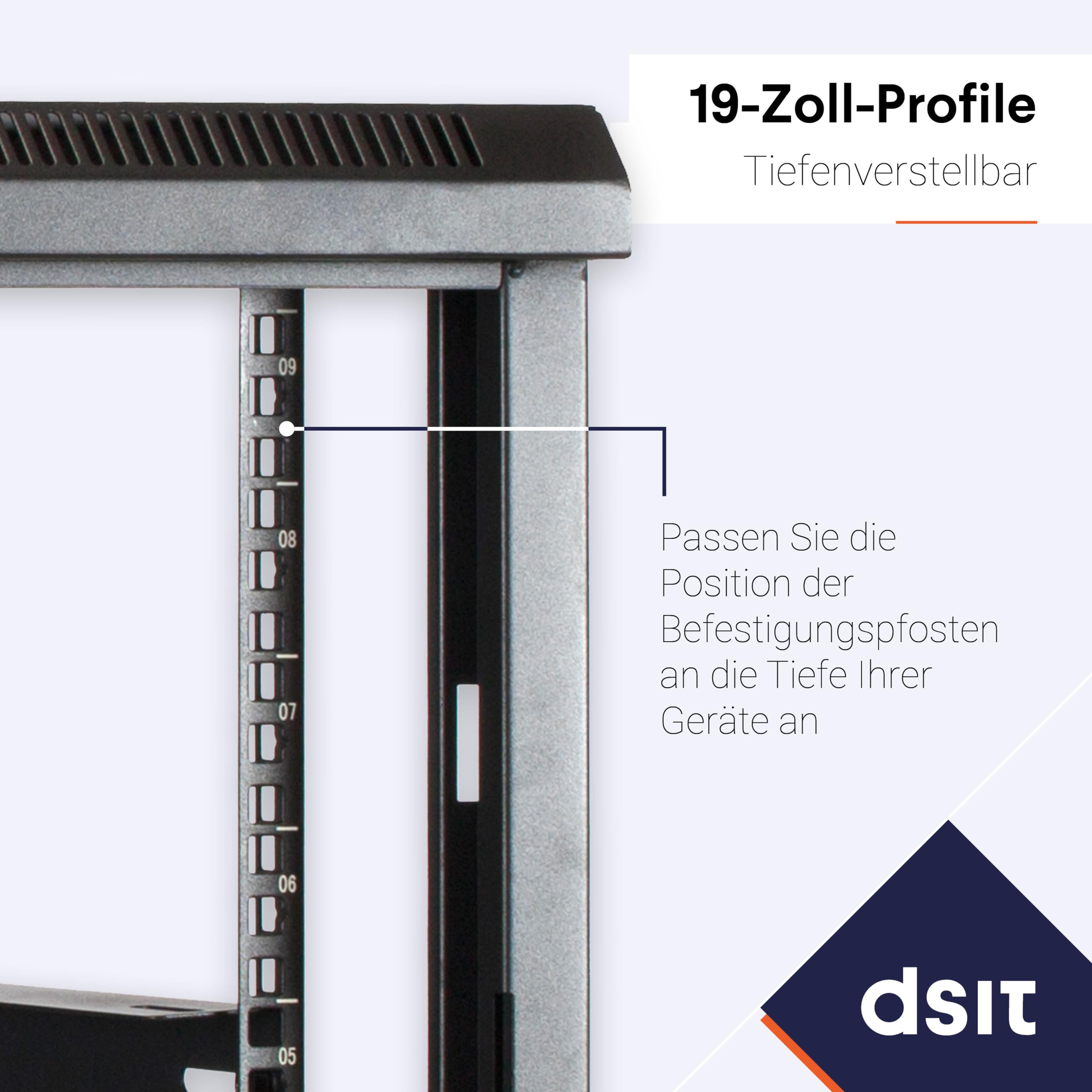 4HE Netzwerkschrank (Serverschrank) 19 Zoll Wandmontage - mit Glastür (BxTxH) 600 x 450 x 280mm - Schwarz - Traglast 60 kg
