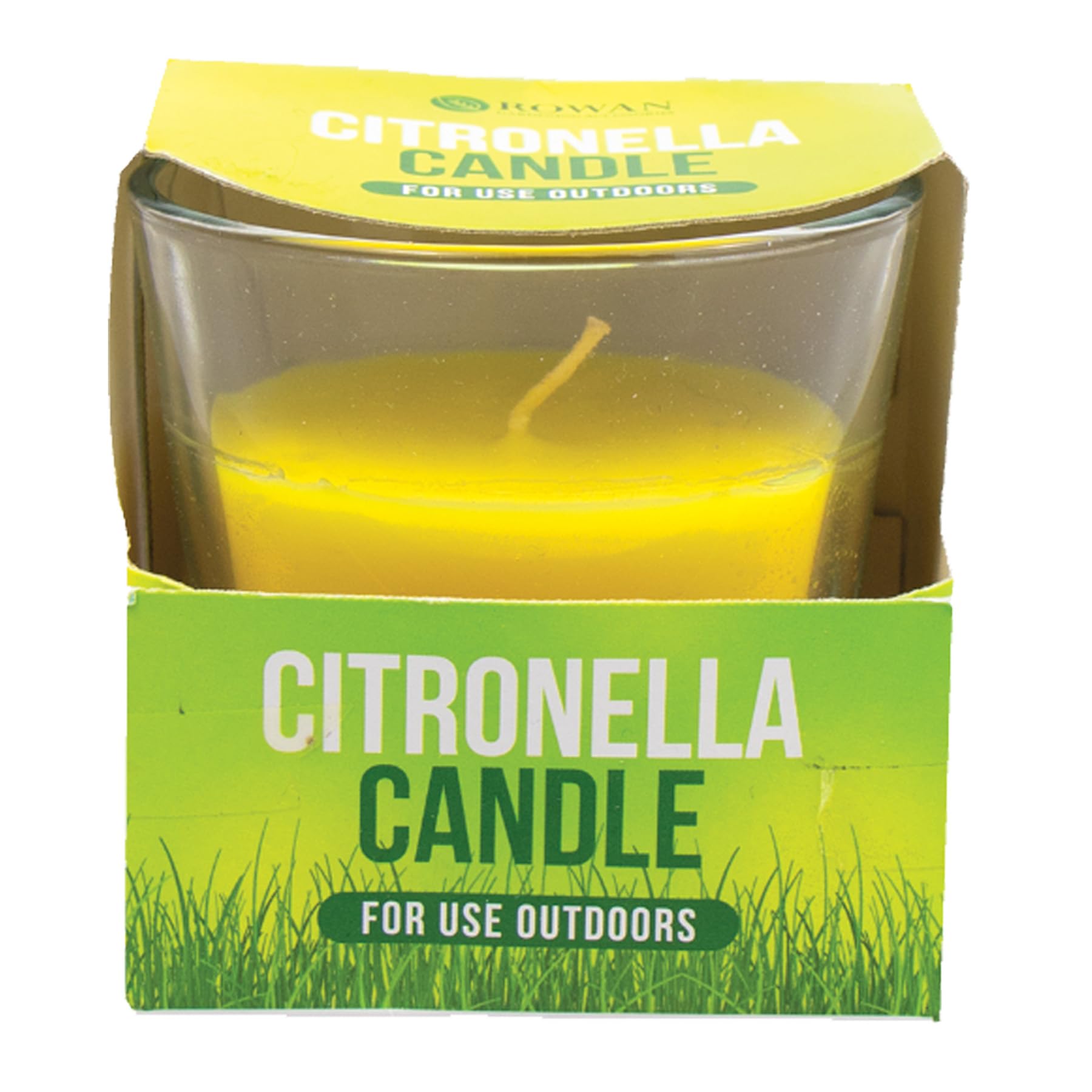 Citronella Candle in Glass Jar Indoor/Outdoor Use - 8 Hours Burn Time 7305