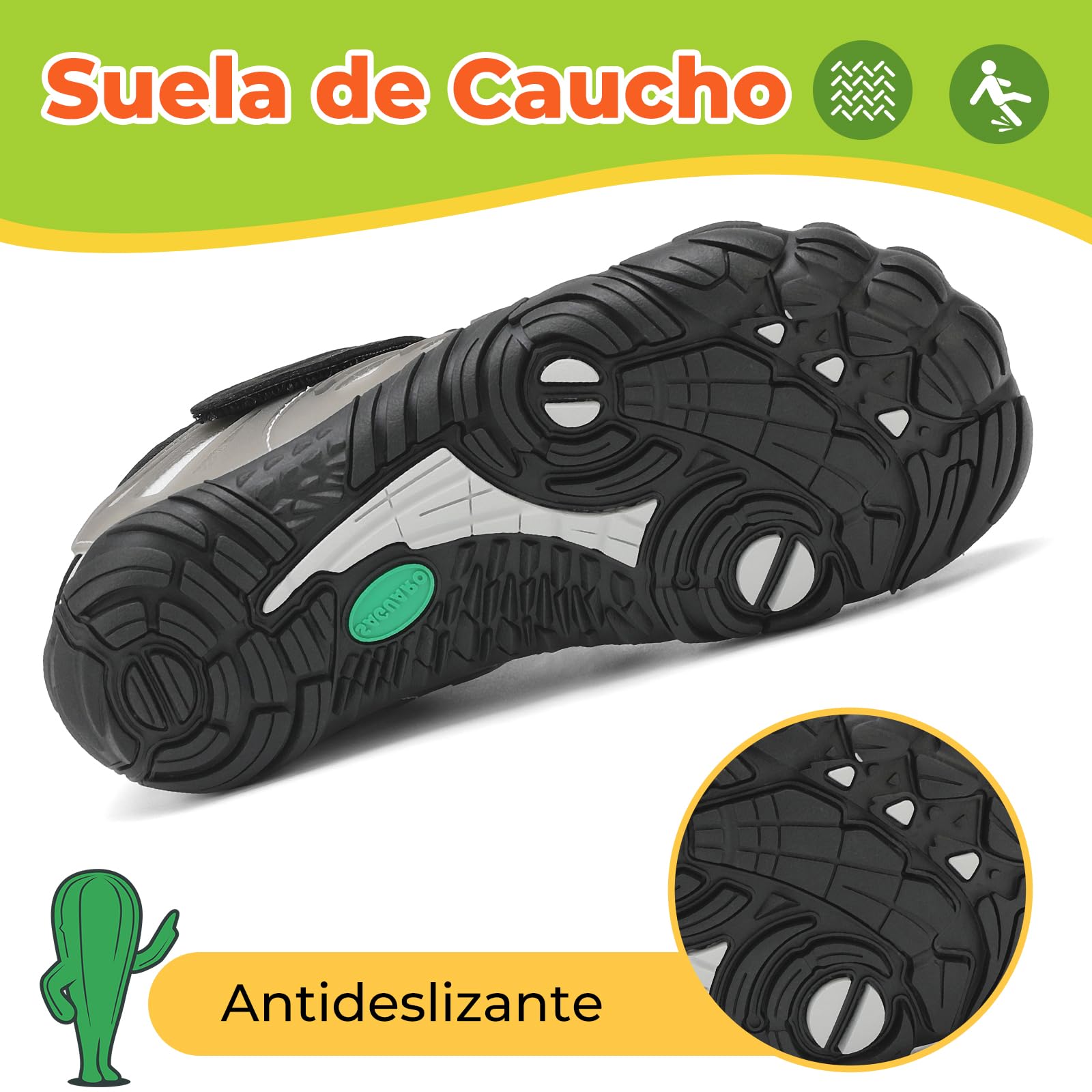 SAGUARO Barefoot Shoes Minimalist Comfortable Trail Running Shoes for Boys Girls, Gr.24-36 — view 5