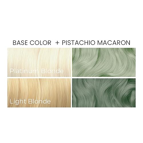Miniatura 6 de ARCTIC FOX - Tinte de color semipermanente para cabello vegano y libre de crueldad, color verde claro (8 onzas líquidas, Pistachio Macaron)