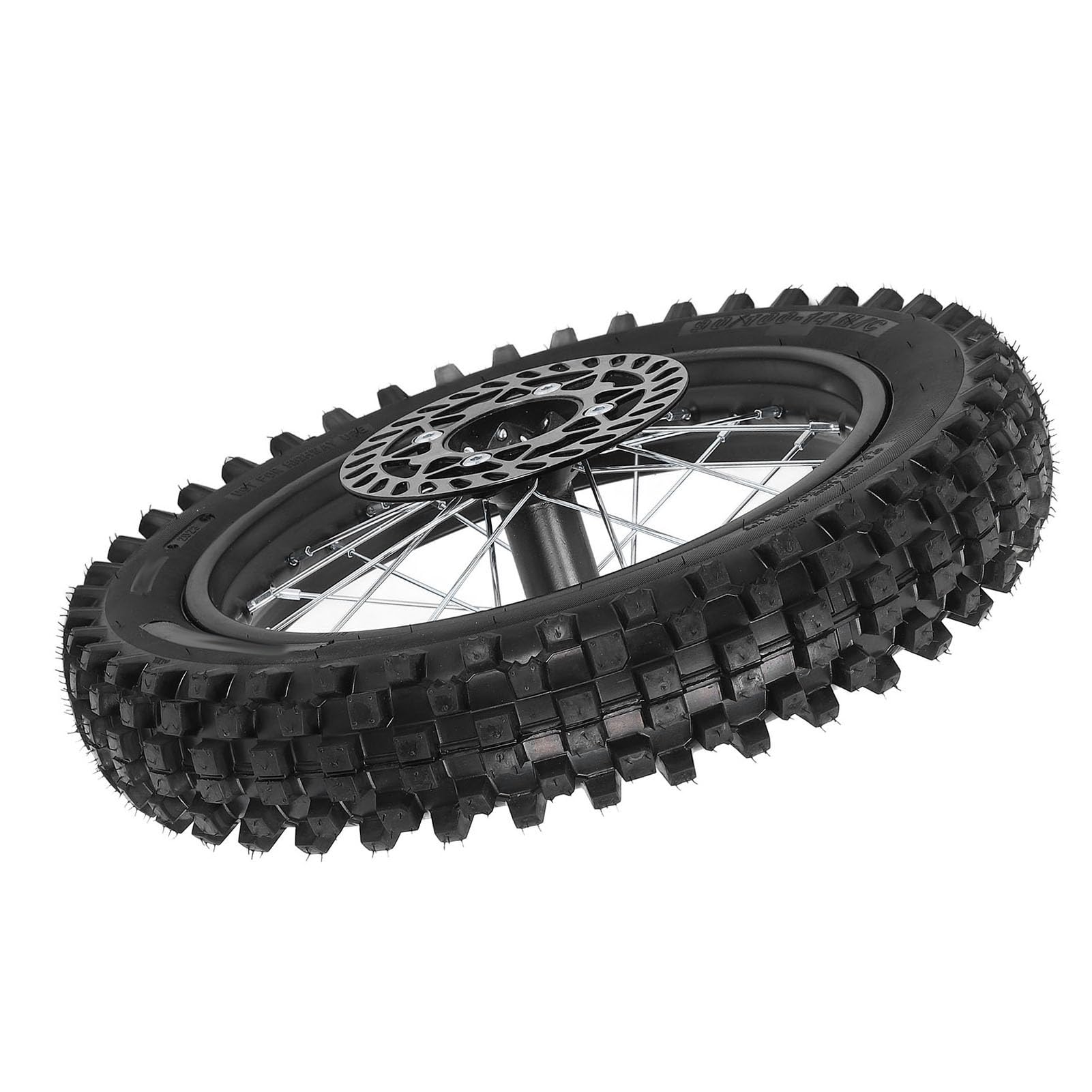 Yctze Conjunto de Neumáticos de Llanta de Rueda Trasera de 14 Pulgadas 90 100 14 Eje de 12 Mm con Rotor de Freno de 190 Mm y 420 41t Sprocket para Tao Kayo TSD 110 TD 125 Apollo SSR