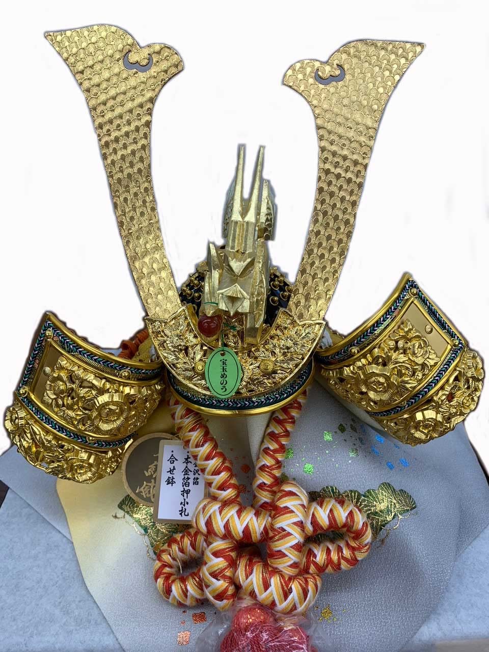 15号 越後山兜 合鉢 金沢箔 正絹【五月人形】【兜飾り】【端午の節句】 Amazon.co.jp: 兜 15号 越後山兜 合鉢 金沢箔 正絹【五月人形