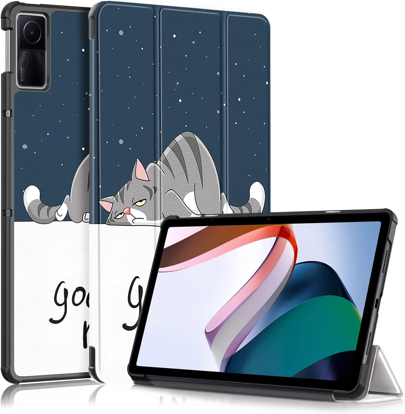 YIMICOCase for Xiaomi Redmi Pad 10.61 inch Released 2022, Tri fold Slim Lightweight Hard Shell Smart Protective Cover with Multi-Angle Stand (Good Night)