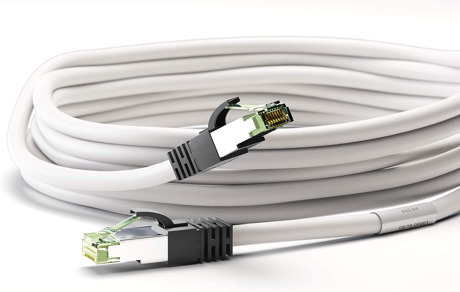 Goobay 55131 CAT 8.1 patch cable S/FTP (PiMF) white - LSZH halogen-free CU material, 20 metres - Image 5