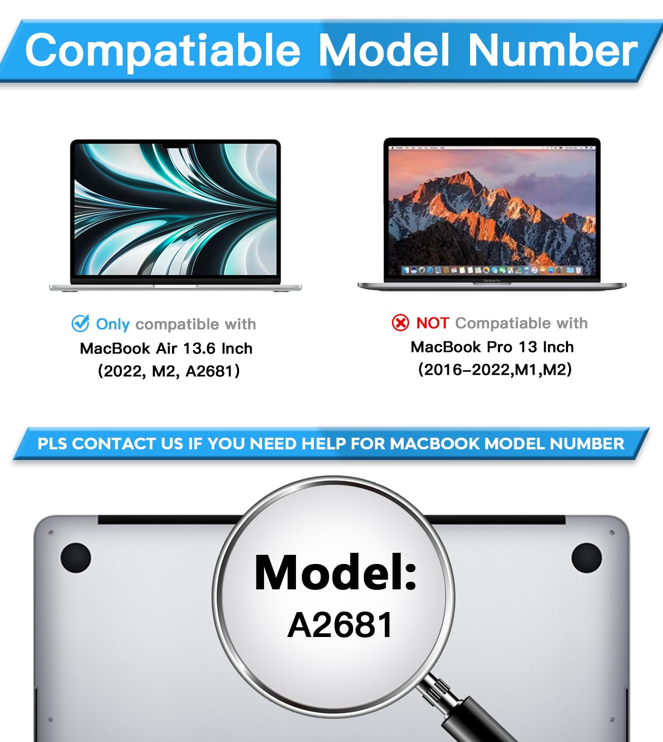 PYS Pellicola protettiva anti luce blu per MacBook Air da 13,6 pollici (2025/2024/2022, M4/M3/M2, chip A3240 A3113 A2681), antiriflesso, antigraffio, anti-impronte, senza bolle d'aria, confezione da 3
