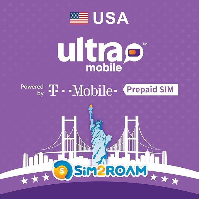USA Ultra T-Mobile Blank SIM Card | | for iOS Android 5G 4G LTE Smart Phones | Talk SMS Data | Triple Cut 3 in 1 Simcard - Standard Micro Nano | No Contract Cellphone Plan | USA Coverage