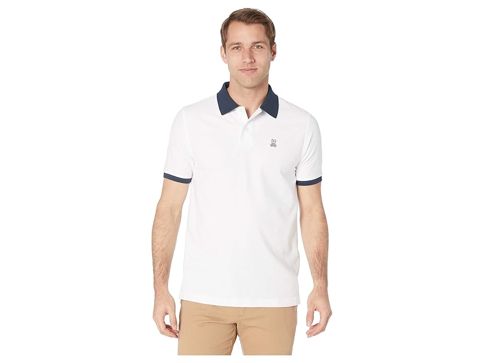

Psycho Bunny Thorpe Polo (White) Men's Clothing