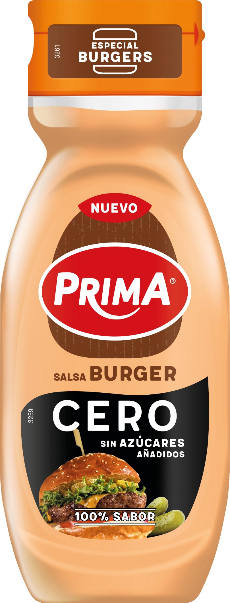 Prima Salsa Burger Cero 260 g sin azúcares añadidos