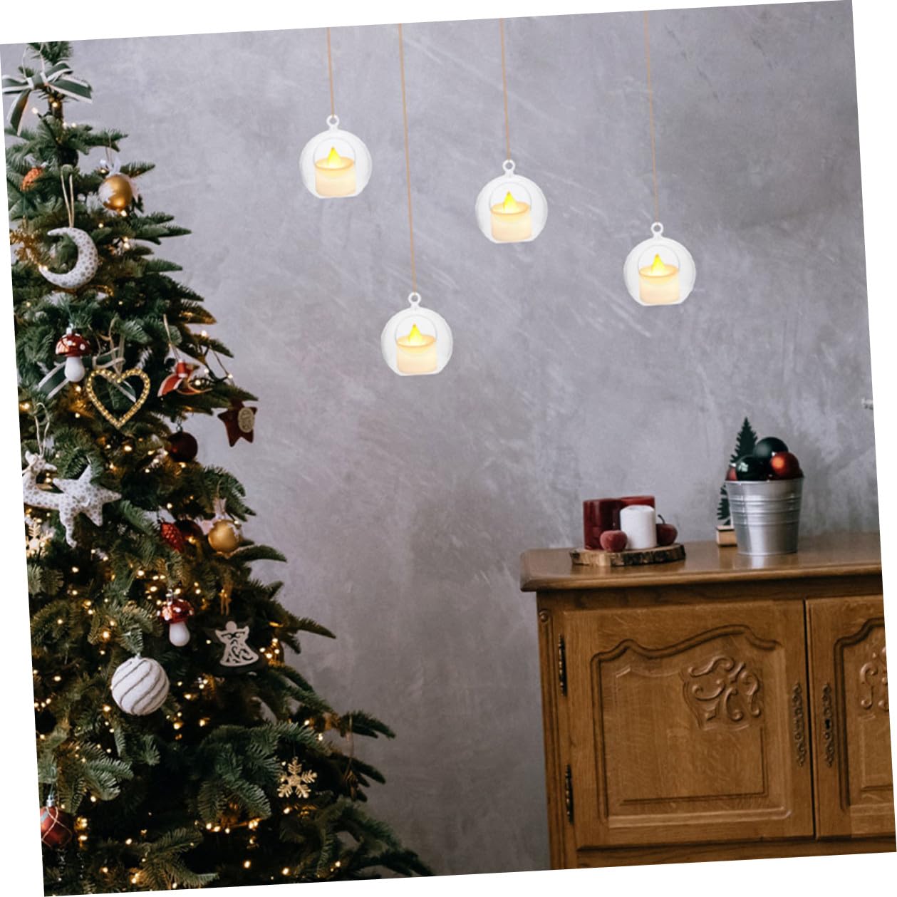 ARTIBETTER Bolas Decorativas Transparentes Rellenable 20 Unidades 8 CM Bola Hueca de Acrílico para Bricolaje y Decoración Navideña Fiestas Bodas Cumpleaños