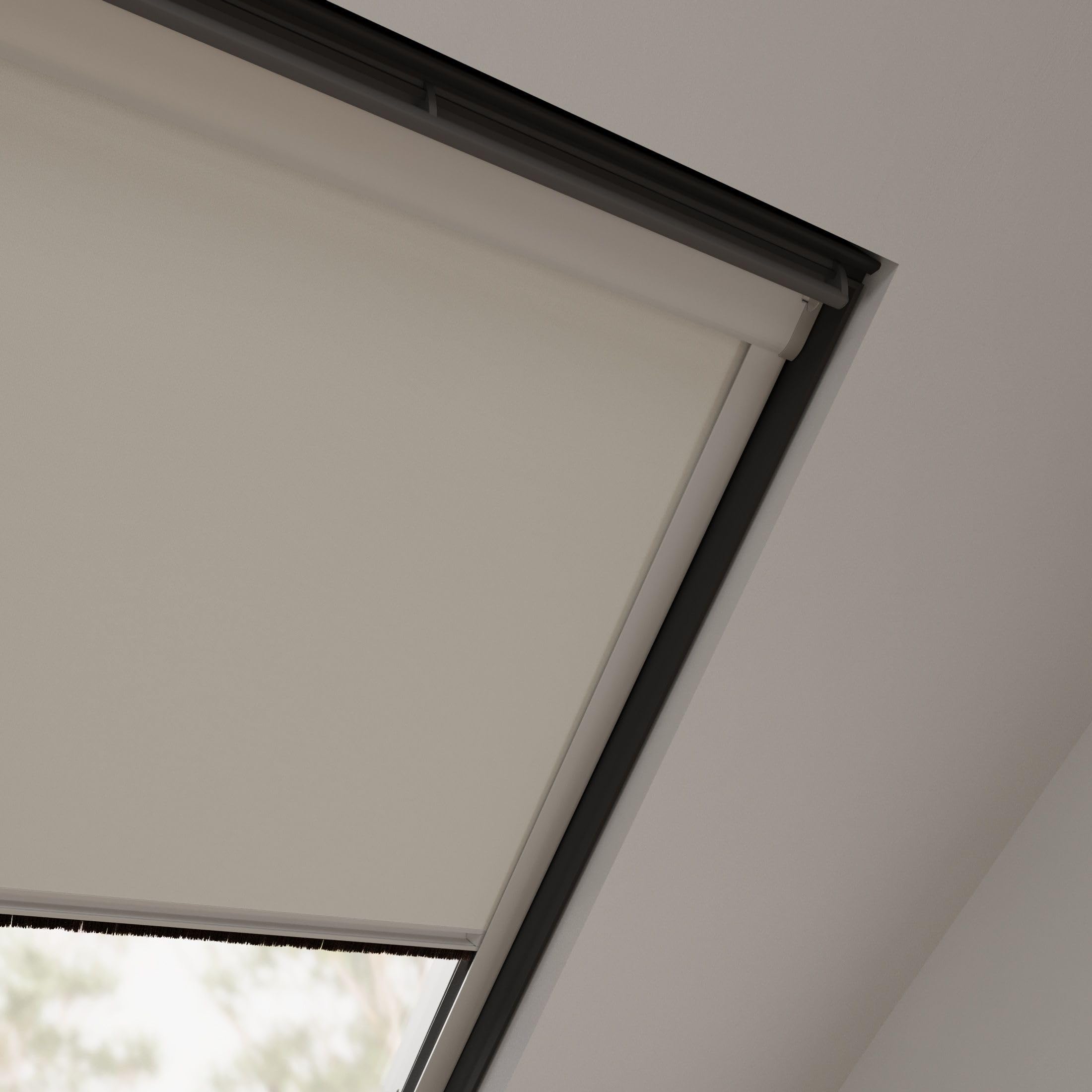 Cocoon Dachfenster Verdunkelung S06 - Kompatibel mit VELUX - Sand | Dachfenster Rollo mit Thermobeschichtung - 100% Verdunkelnd - Leichte EasyClick Montage - Kompatibel mit VELUX Dachfenstern