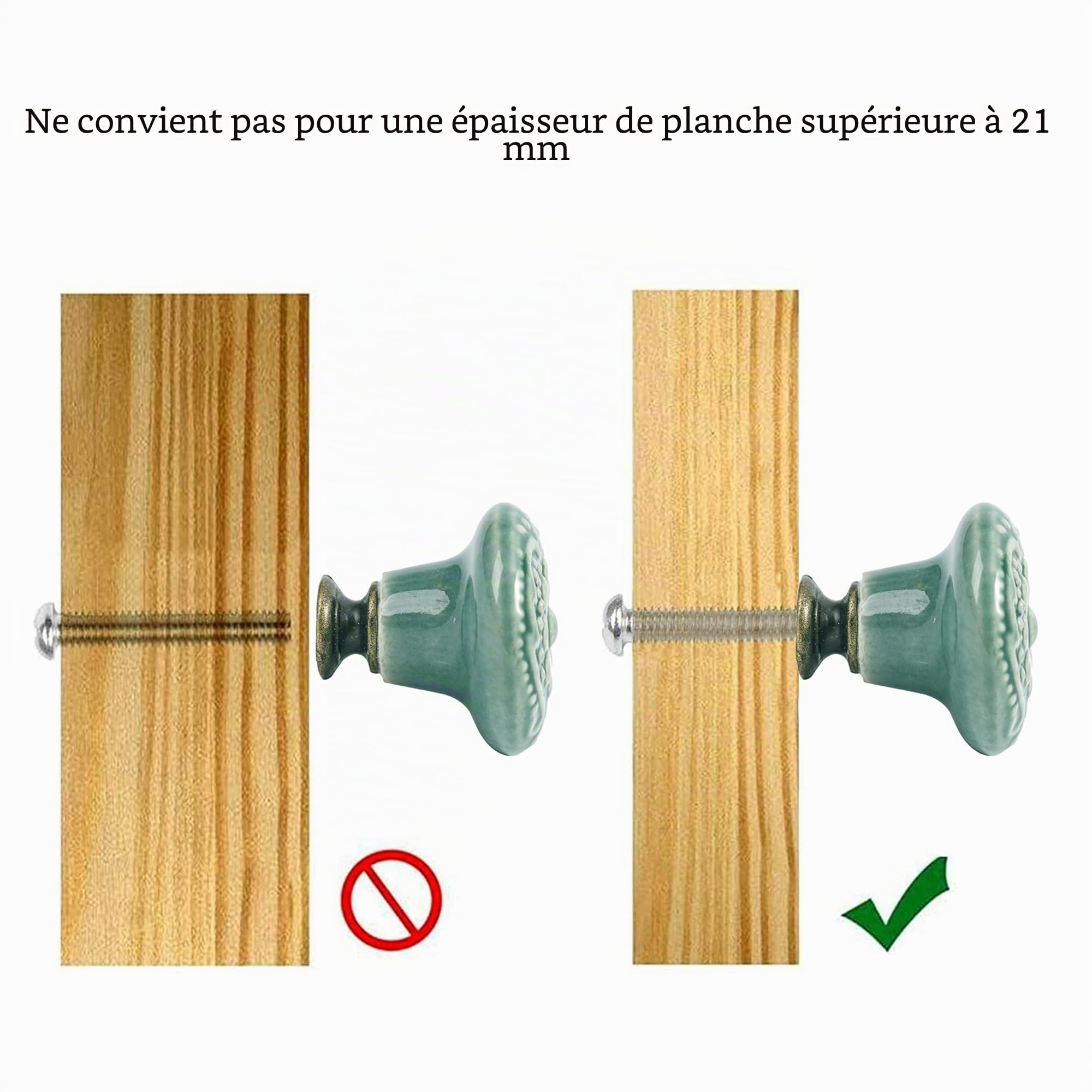 Lot de 12 boutons d'armoire vintage avec poignées rondes en céramique de 34 mm, poignées pour meubles vintage ronds pour maison, adaptées aux commodes, armoires, poignées de porte (vert)