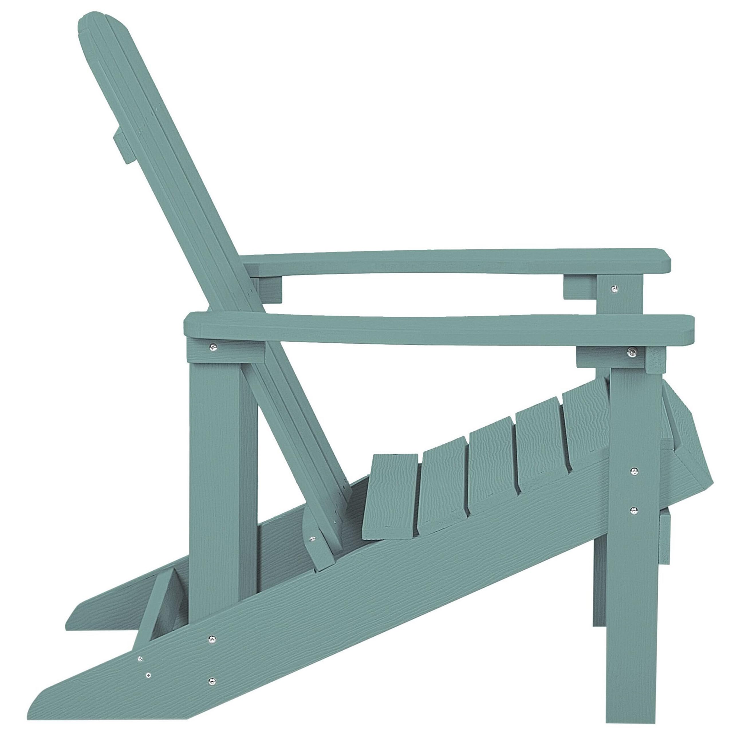 Moderner Muskoka Gartenstuhl in Türkis mit breiten Armlehnen Adirondack