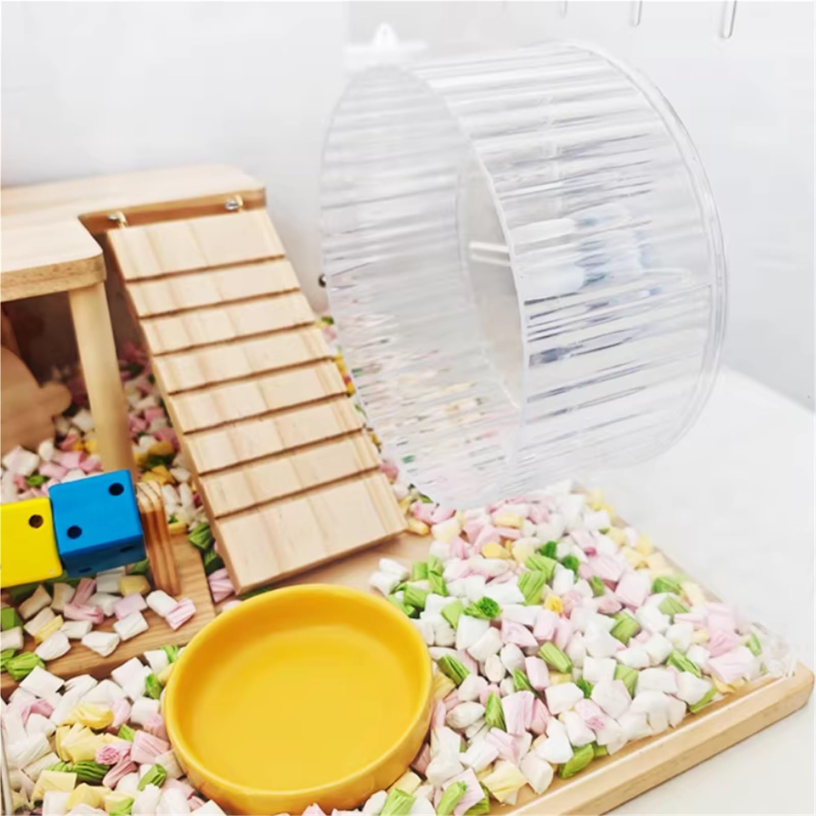 Jaulas para Animales Jaula de acrílico Transparente for hámster, Gran Espacio, habitación Doble, Puerta Superior