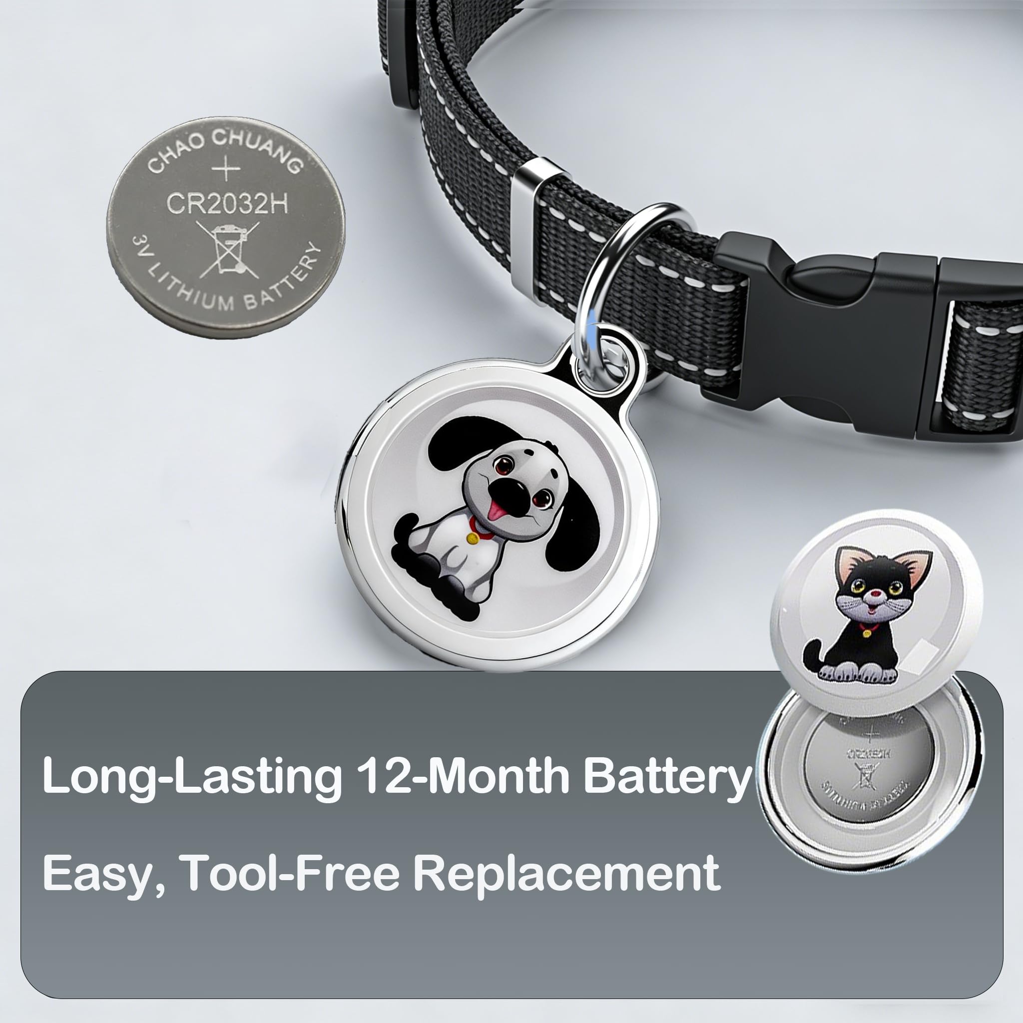 GPS Pet Tracker with Apple Find My Network, Android Compatibility, Real-Time Location Tracking, Water-Resistant (DINGWEIQI02) - image 5