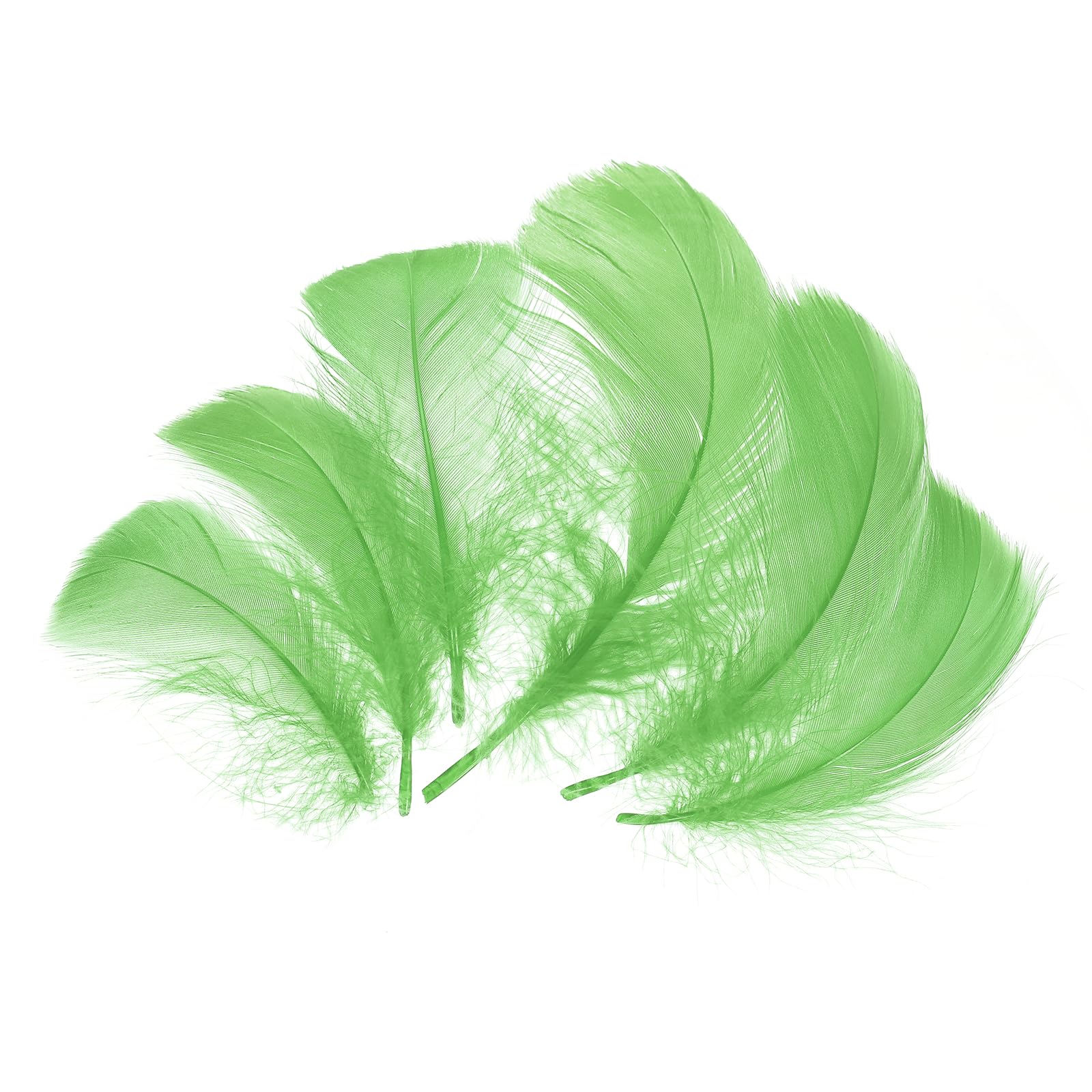 sourcing map 200 Pcs Apple Green Craft Feathers, 3-5 Inch Colored Feathers for Crafting, Fluffy Feather Bulk for DIY Crafts, Dream Catcher Supplies, Wedding Party Decoration