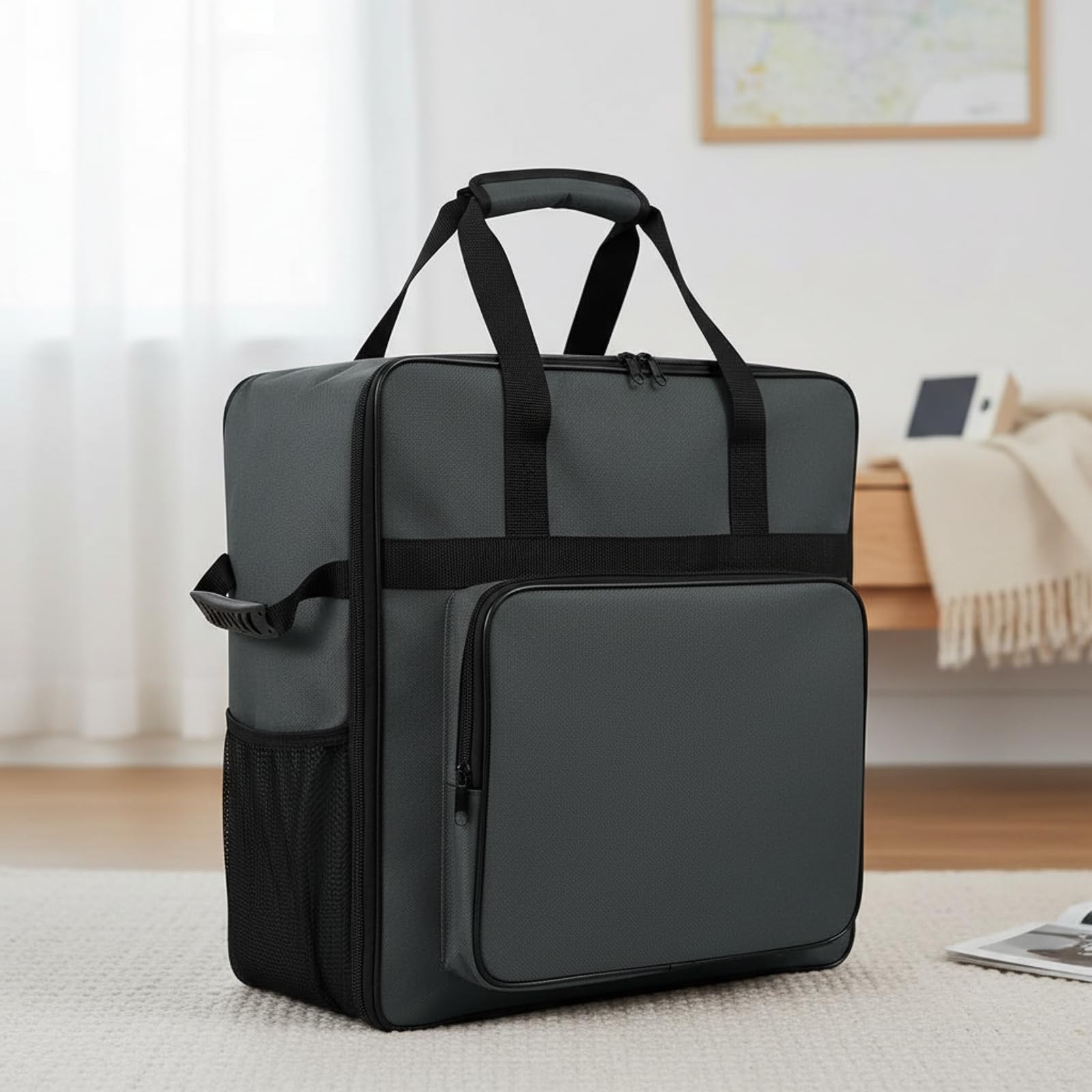perfk Borsa per Macchina Slushy Imbottita, Grigio, Grigio | Portatile, Facile da Pulire, Borsa per Macchina per Bevande Ghiacciate,