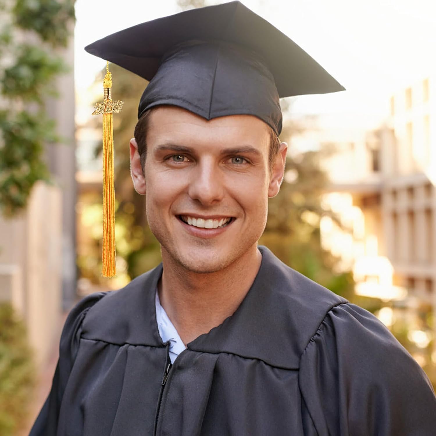 10pcs Graduation Hat Tassels 2023 Year Label Polyester Hanging Ornaments for Graduate Cap Decorations and Academic Dress Accessories