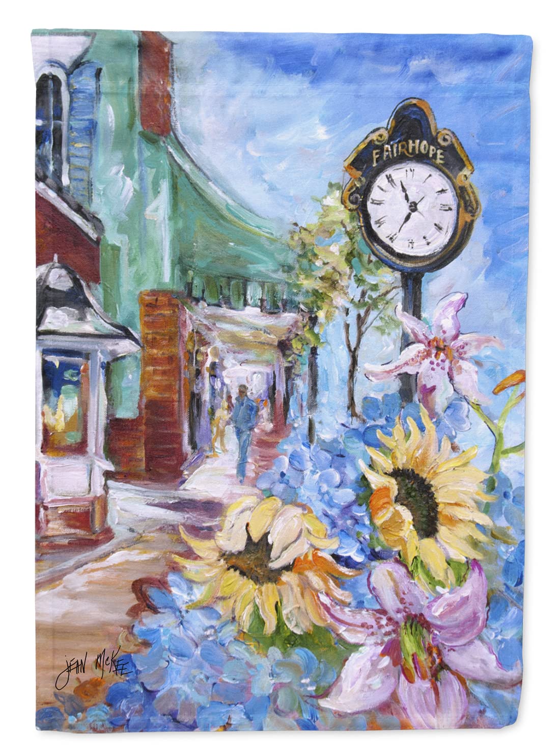 Horloge drapeau sur toile Caroline's Treasures JMK1187CHF pour décoration murale
