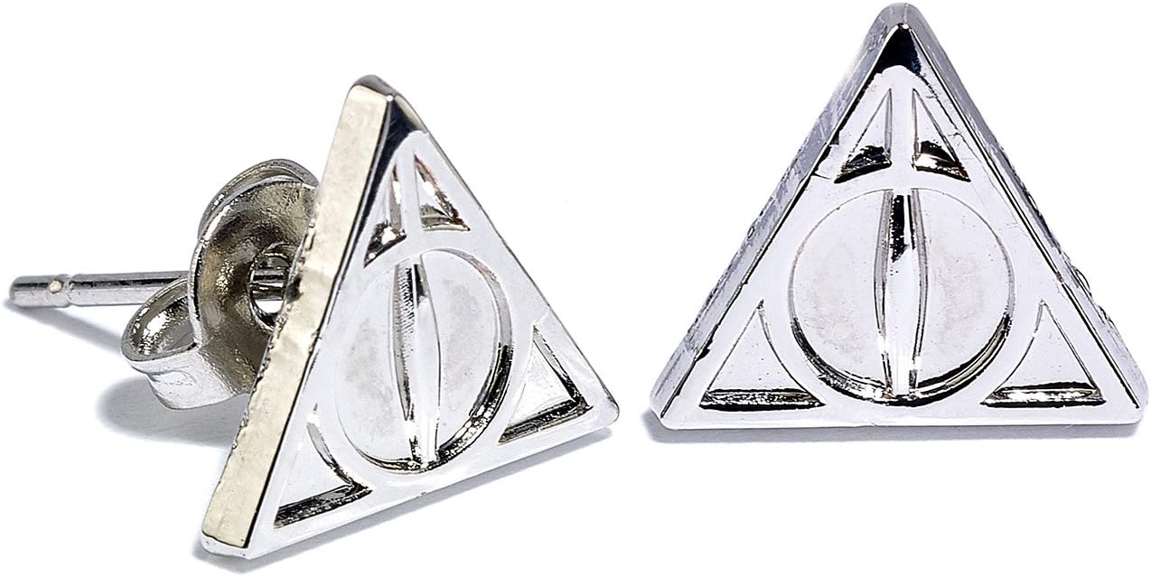 Harry Potter Official Stud Earring Set of 3 - Deathly Hallows/Golden Snitch/Platform 9 3/4 - Image 2