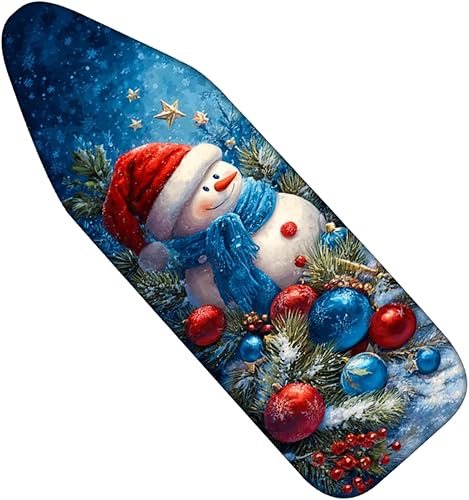 Nuxovilar Ironing Board Covers Winter Snowman with Ornaments Pattern Polyester 1