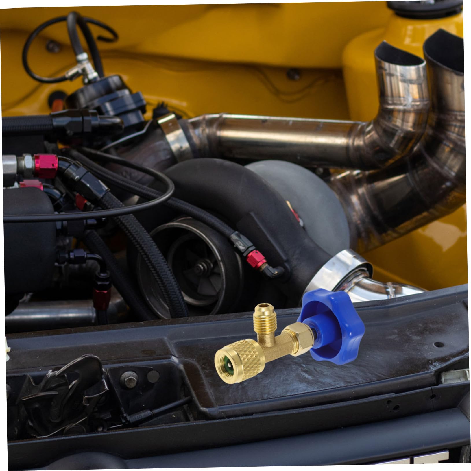 Adaptador De Manguera De Refrigeración Con Válvula De Seguridad Para Recarga De Aire Acondicionado De Coche