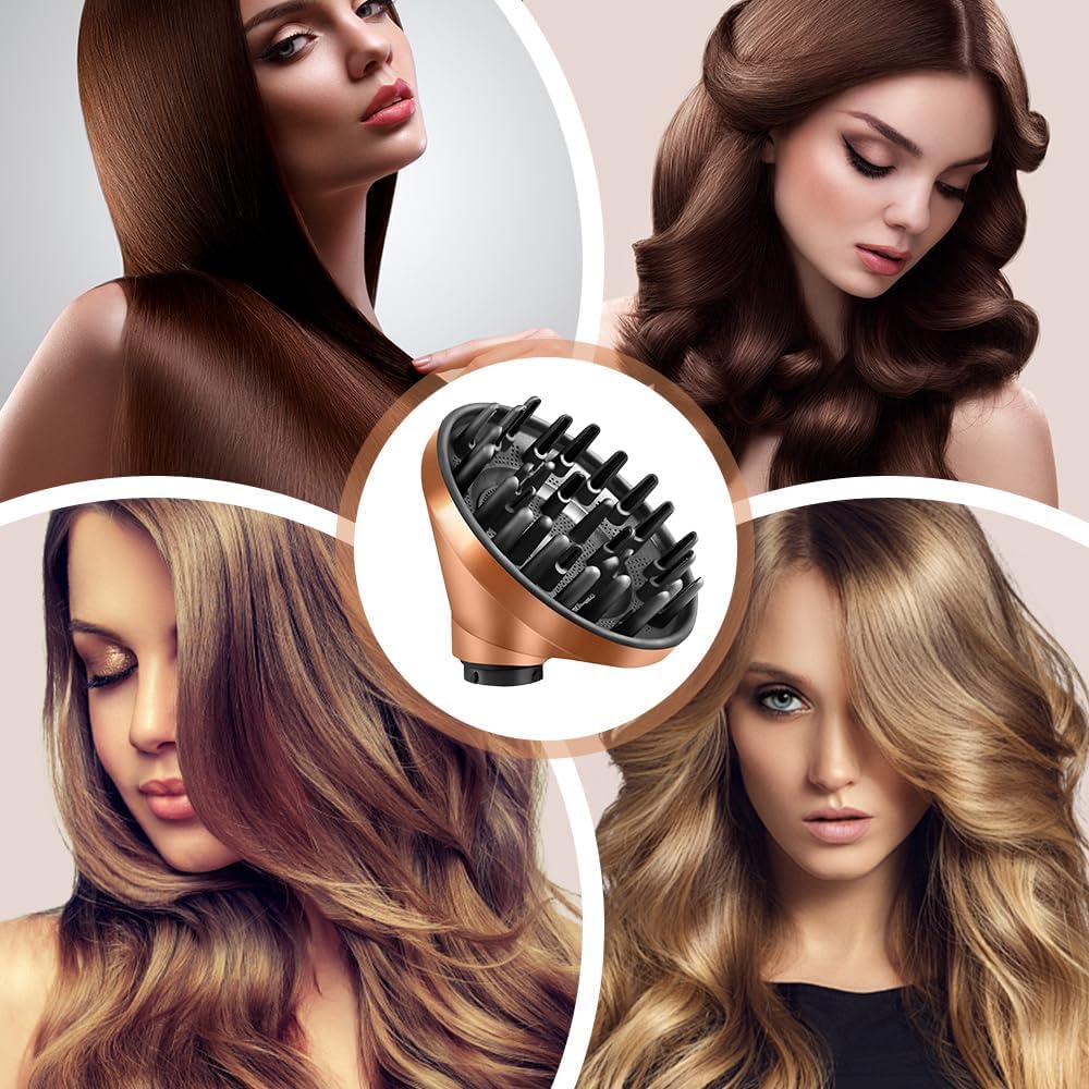 Diffuseur amélioré pour Dyson Airwarp HS01 HS03 HS05, conversion pour Dyson Airwrap Styler en sèche-cheveux, embout diffuseur de cheveux pour Dyson pour Airwrap – Doré