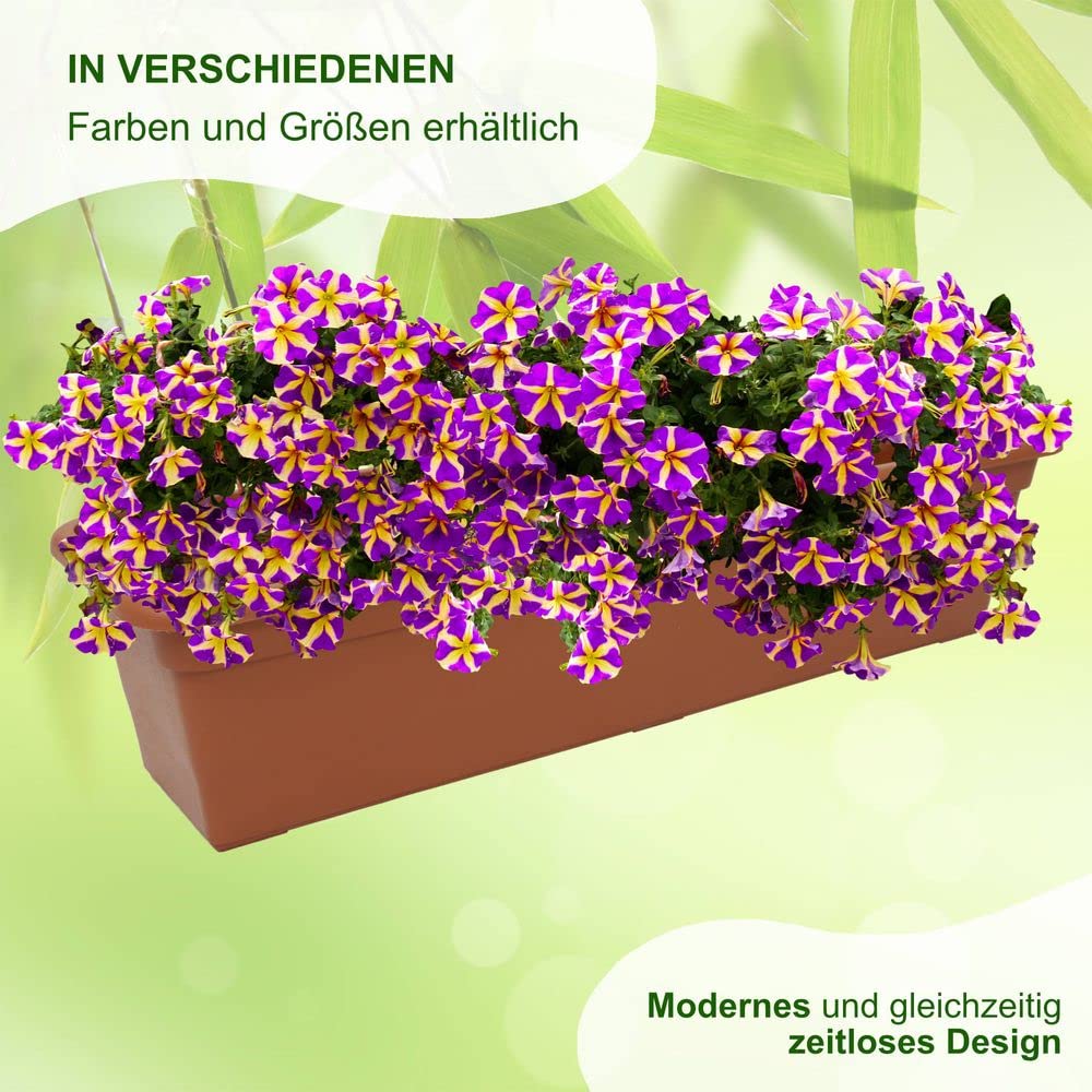 Ronde 180L grijze plantenbak bloempot Prestige