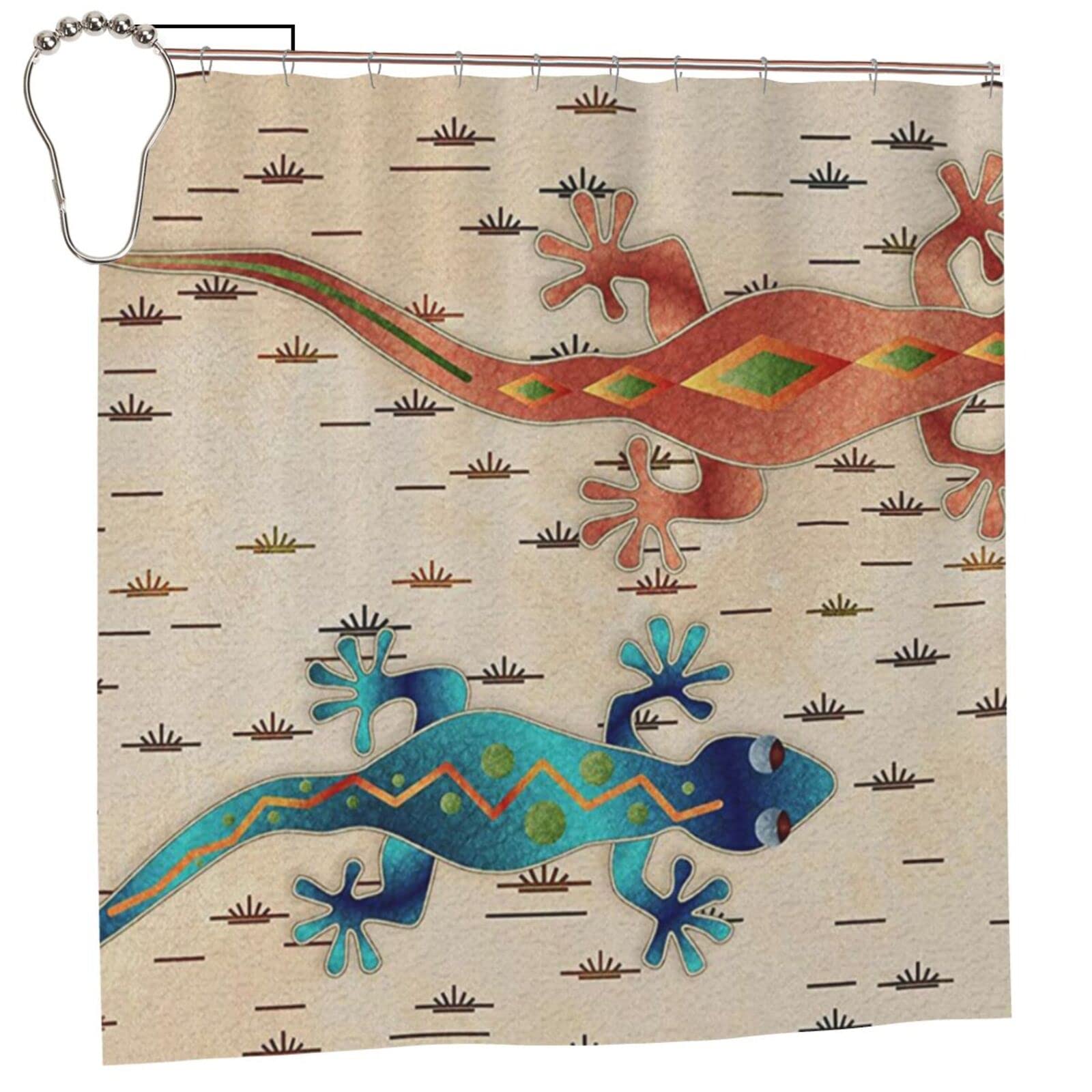 Rideau de douche geckos anti éclaboussures pour en finir avec l'eau sur le sol