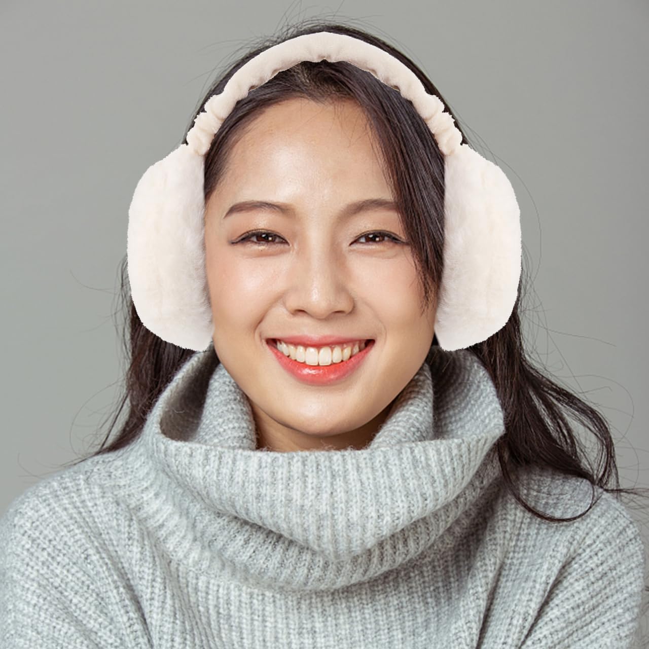 Ciieeo Winter Ear Covers Adjustable Plush Earmuffs Soft Warm Ear Warmers for Women Girls Outdoor Cold Weather Accessory 7.08X6.69X4.33 Inches - Image 8