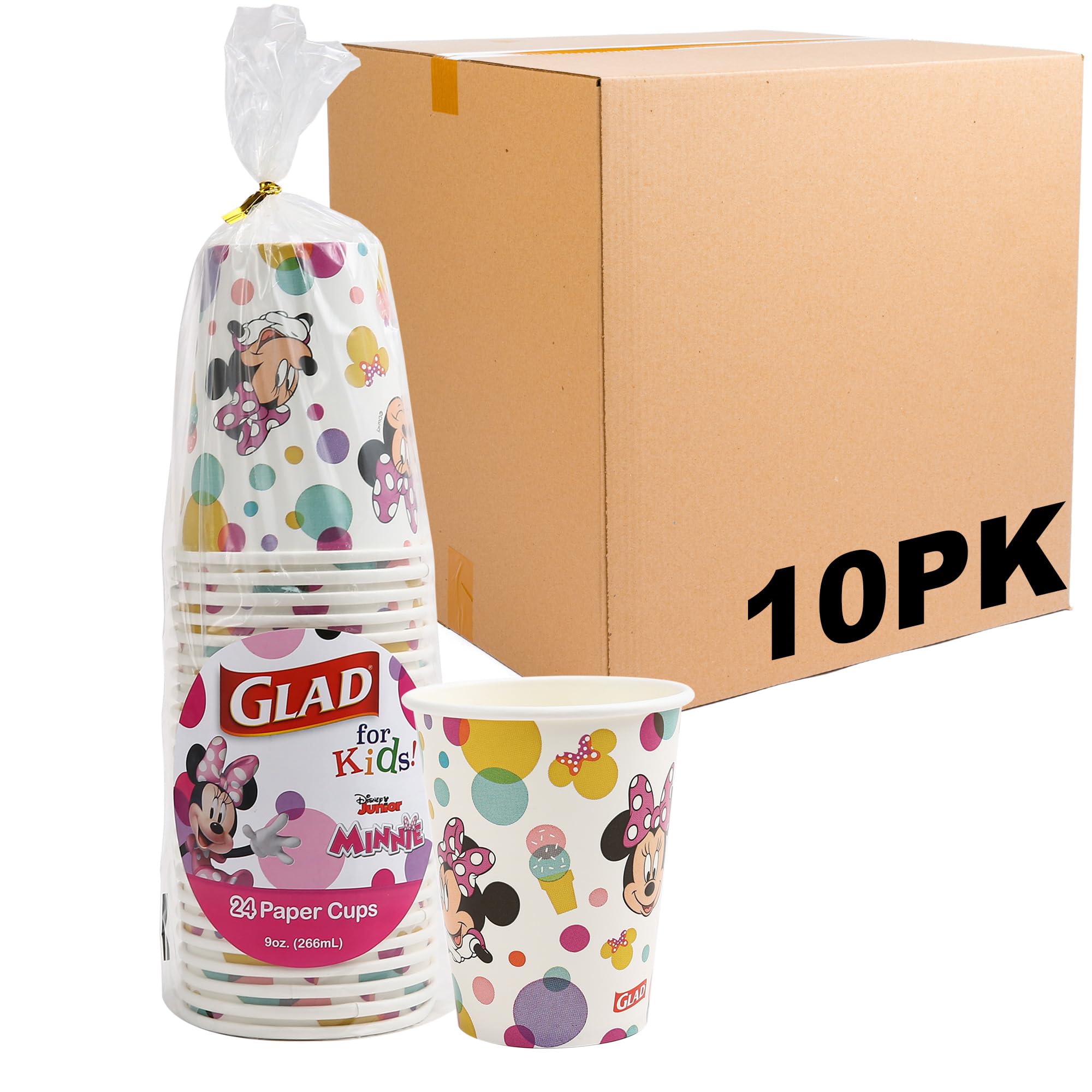 Gobelets en carton Mickey Disney pour le goûter quotidien des enfants de 255 ml