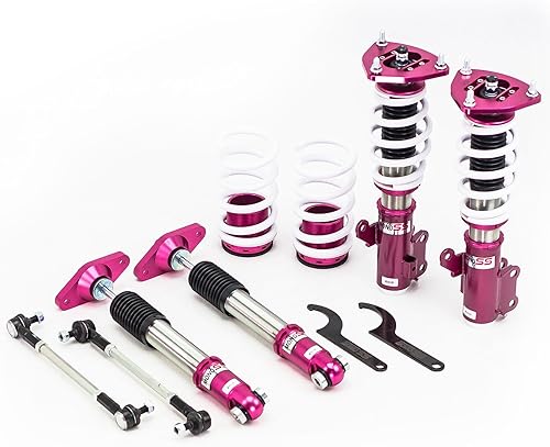 Godspeed MSS0149 MonoSS Kit de bajada de coilover totalmente ajustable, altura de paseo, tensión de resorte y amortiguación de 16 clics, compatible