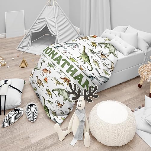 Miniatura 9 de Manta personalizada de dinosaurio Triceratops para niños, manta personalizada de cara de dinosaurio, añade tu manta de fotos, regalos de dinosaurio