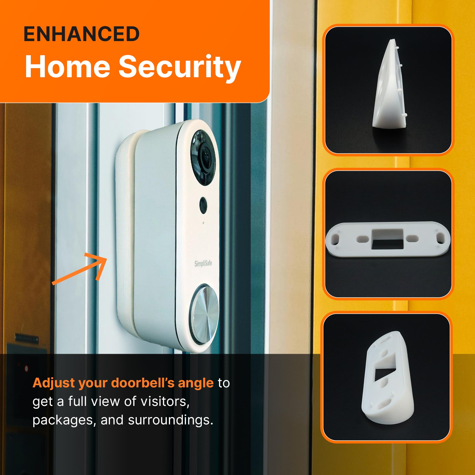 Angle Mount Simplisafe Nest Doorbell Simplisafe Doorbell Mount