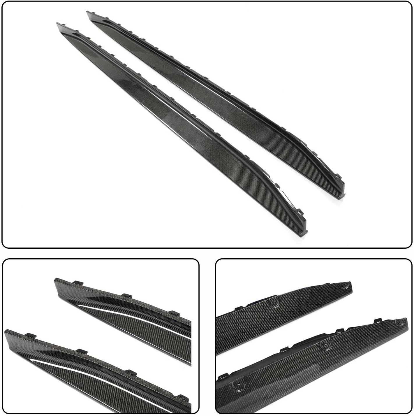 MCARCAR KIT Carbon Fiber Side Skirts for BMW 4 Series G82 G83 M4 2021-2025 2-Door Under Door Rocker Panels Valance Extension Lip (G82 G83 M4)