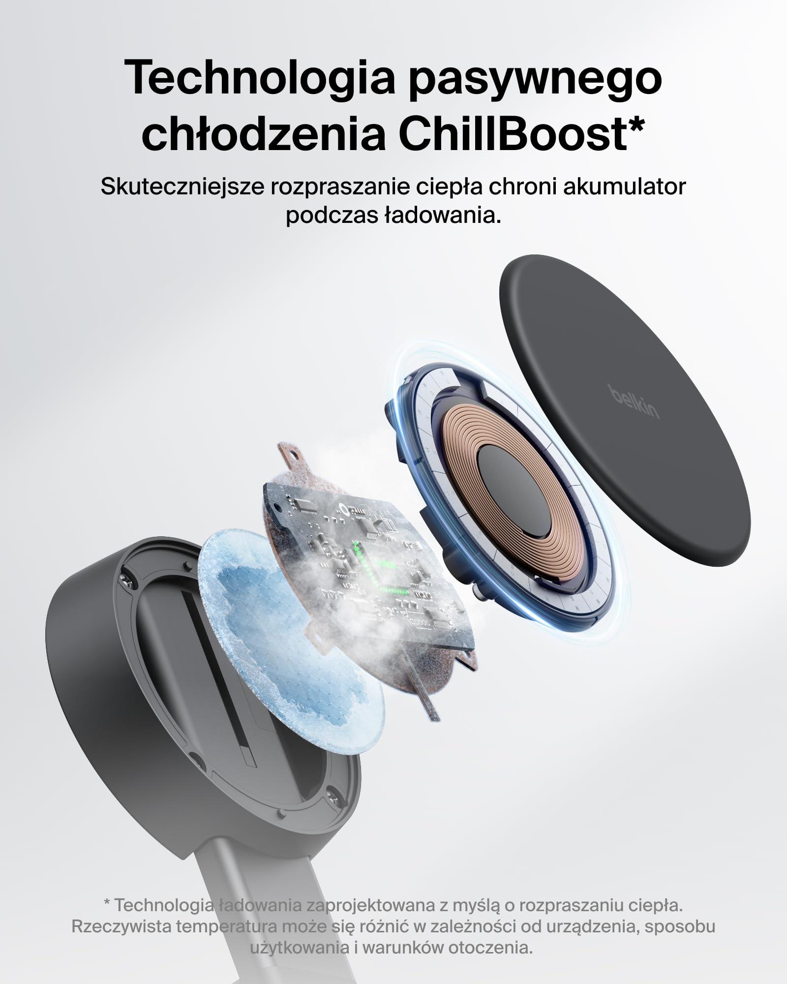 Belkin UltraCharge Pro Stacja Ładująca Qi2 2 w 1, 25 W – Czarna | Zgodna z MagSafe Bezprzewodowa Ładowarka do Urządzeń iPhone, Apple Watch i Słuchawek, Certyfikat Qi2.2, z Zasilaczem 45 W
