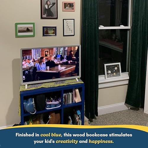 Miniatura 70 de Kings Brand Furniture - Katelyn - Estantería abierta de 4 cubos, organizador de almacenamiento de juguetes para niños (verde)